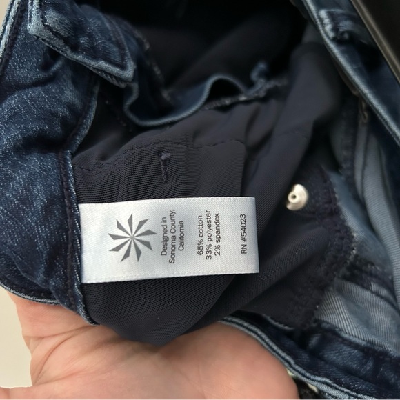 Athleta Women's Dark Blue Straight Leg Jeans - Picture 3 of 6